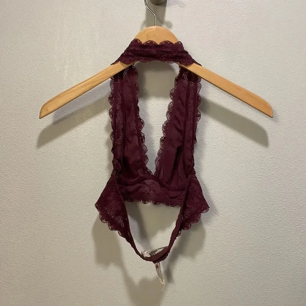 𝅺free People deep purple lace bralett
